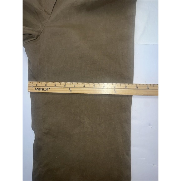 THEORY Women's‎ Brown Tailored Flat Front Flare Leg Linen Blend Trouser Size 6 - Picture 9 of 10
